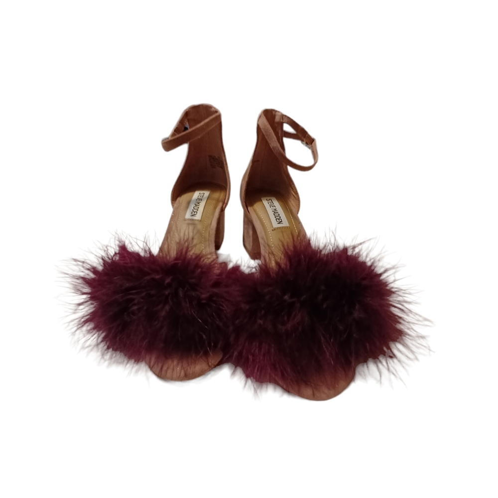 Steve madden leather and feather Imelda sandals size 5 - Picture 2 of 9